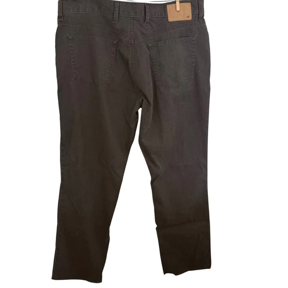 Haggar‎ H26 Mens Stretch Fine Wale Corduroy Pants 36x32 Charcoal 5 Pocket Preppy